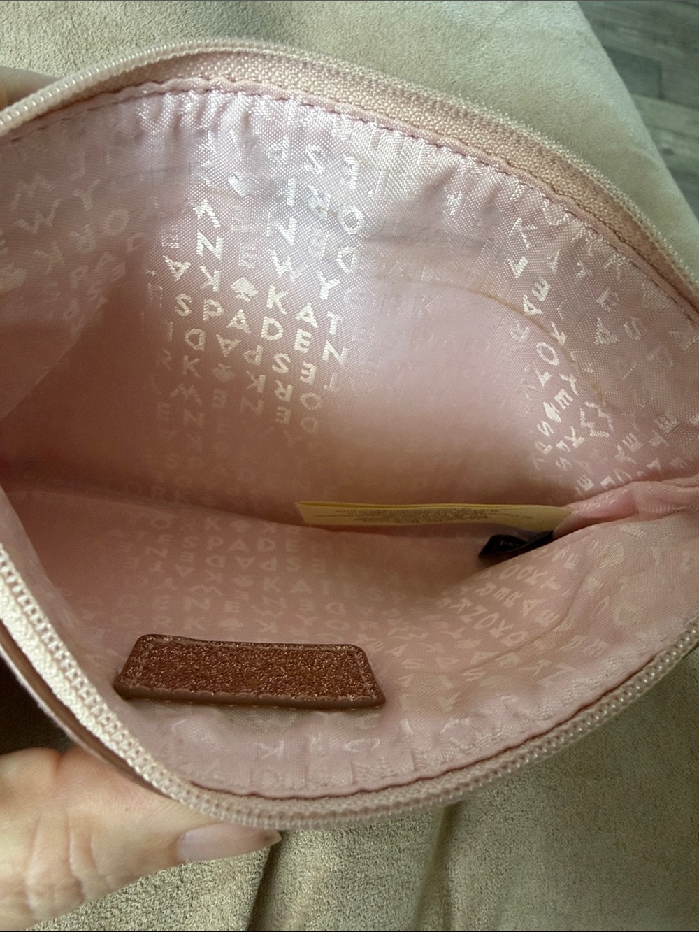 kate spade Rose Gold Glitter Wristlet Clutch - Picture 6 of 14